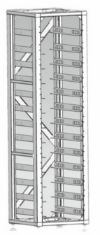 Deye Bos-G 3U-Batterieregal (hoch)